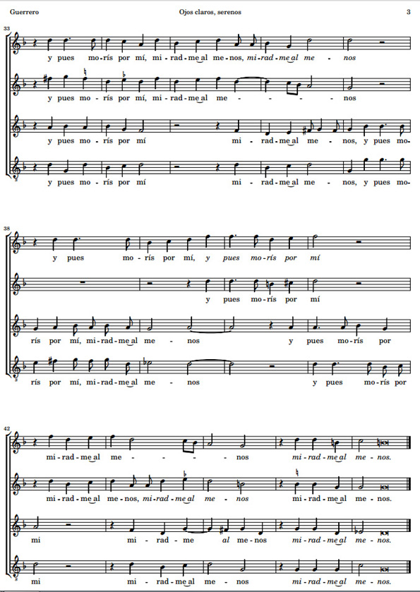 Ojos claros Serenos sheet music 3